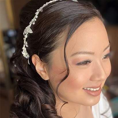 Cheveux mariée bouclés Montréal